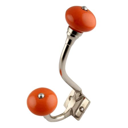 Orange Round Silver Iron Hooks